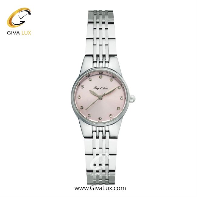 ساعت مچی اورجینال زنانه LdA نقره ای | نقره ای| صورتی| کد رفرنس 2468